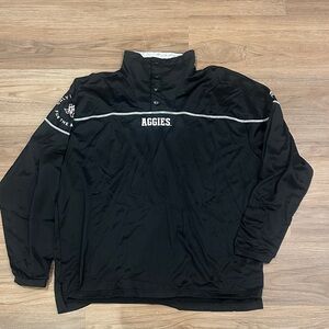 Aggies Men's Black Pullover Windbreaker Jacket